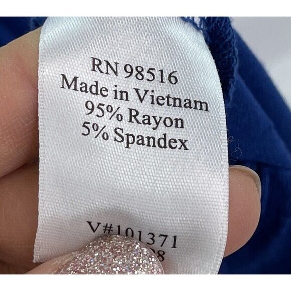 Coldwater Creek Sz S Blue Shawl Neck Cocoon Cardigan Jacket Jersey Knit Womens 8 - Picture 5 of 5